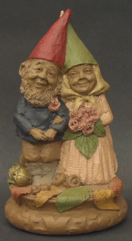 Tom Clark gnome featuring two gnomes