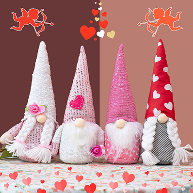 DraMosary Plush Valentines Elf Decorations