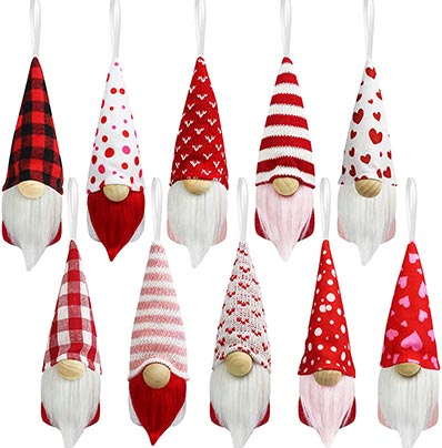 Tifeson Handmade Valentine's Day Gnomes - 10Pcs